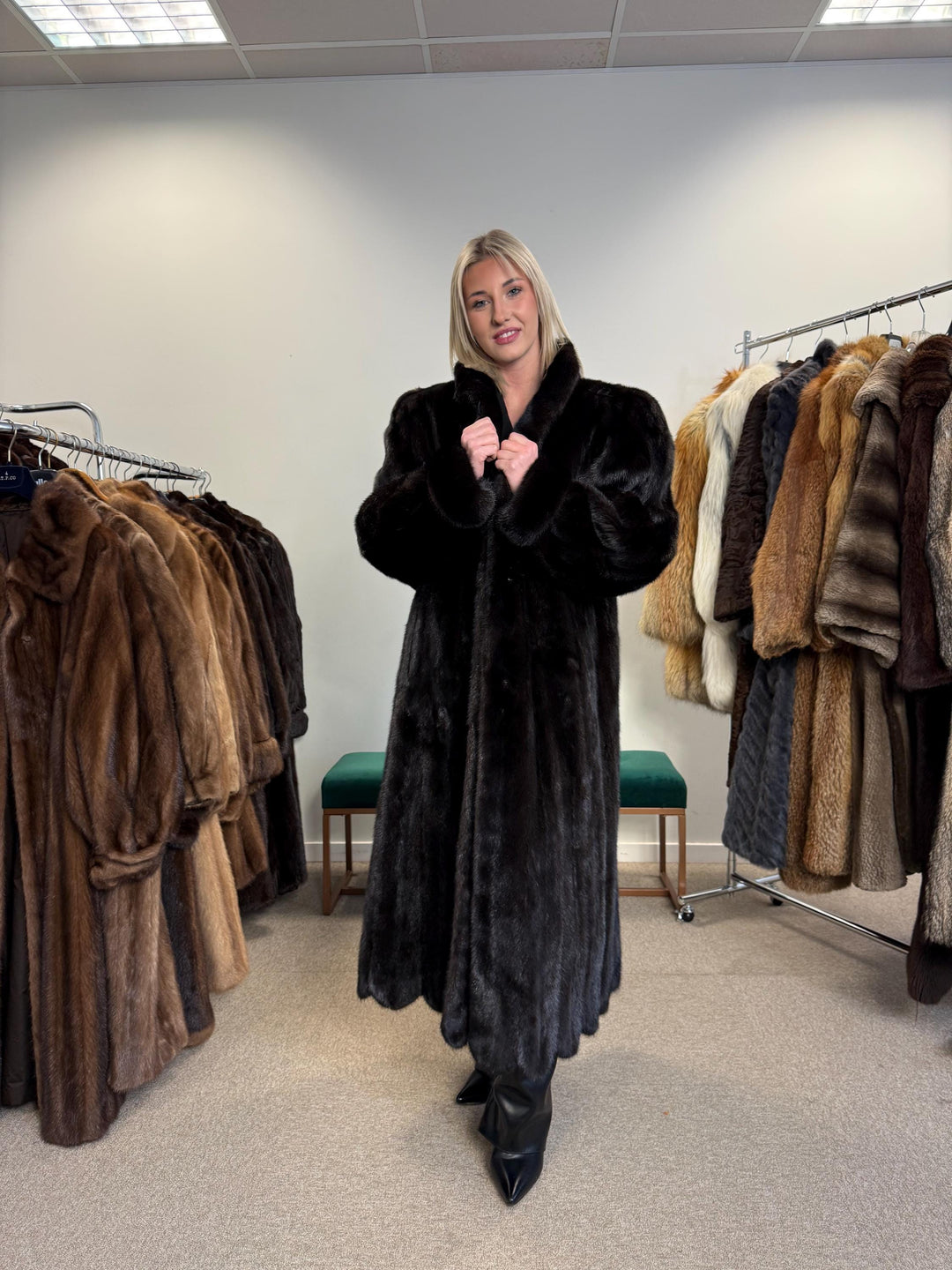 Saga Mink Fur Coat, XXL Size, Full Length Mink Coat, Real Fur Coat, Fur Coats, Mink Fur Coat, Saga Mink, Long Mink Fur Coat, Excellent Fur