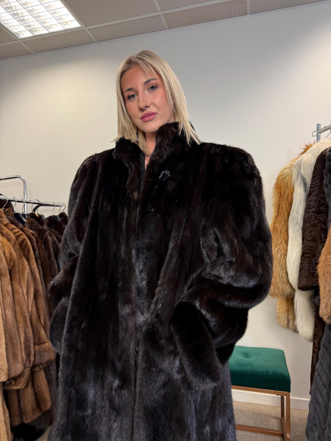 Saga Mink Fur Coat, XXL Size, Full Length Mink Coat, Real Fur Coat, Fur Coats, Mink Fur Coat, Saga Mink, Long Mink Fur Coat, Excellent Fur