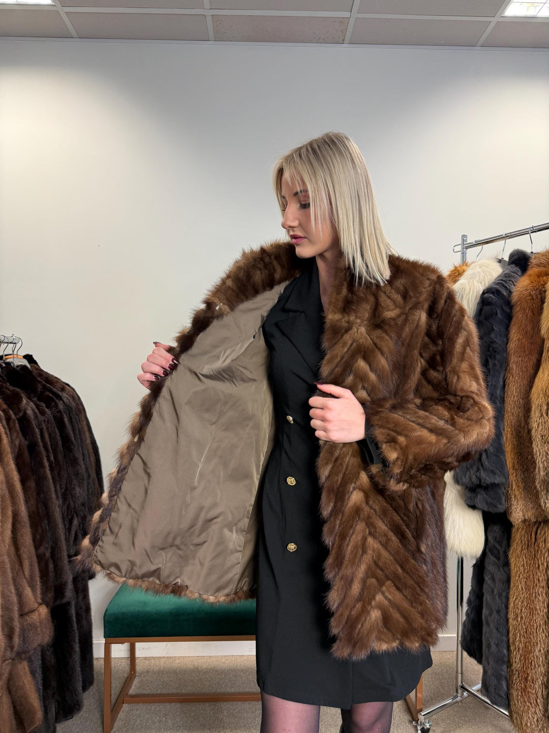 Vintage Mink Fur Jacket, Medium Size, Mink Jacket, Real Fur Jacket, Fur Coats, Mink Fur, Brown Mink, Cross Mink, Fur Jacket Mink, Brown Fur