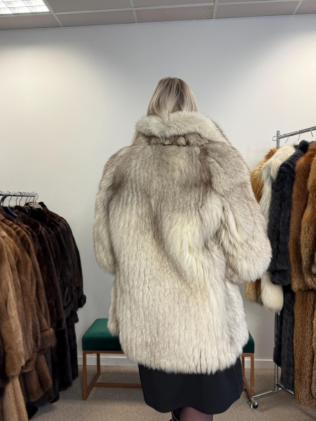 White Fox Fur Jacket, XS/S Size, Real White Fox Fur, Soft Fur Coat, Fox Fur Coat, Real Polar Fox Fur, Real Fur Coat, Cross Fox Coat, Fox Fur