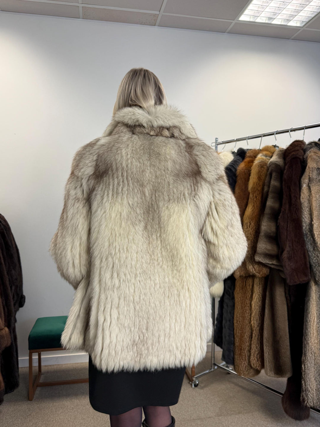 White Fox Fur Jacket, XS/S Size, Real White Fox Fur, Soft Fur Coat, Fox Fur Coat, Real Polar Fox Fur, Real Fur Coat, Cross Fox Coat, Fox Fur