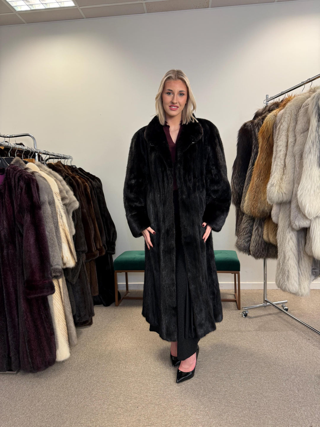 Black Mink Fur Coat, 3XL Size, Mink Fur Coat, Fur Coat, Excellent Fur Coat, Mink Coat Black, Real Fur Coat, Fur Coat Mink, Black Mink Coat