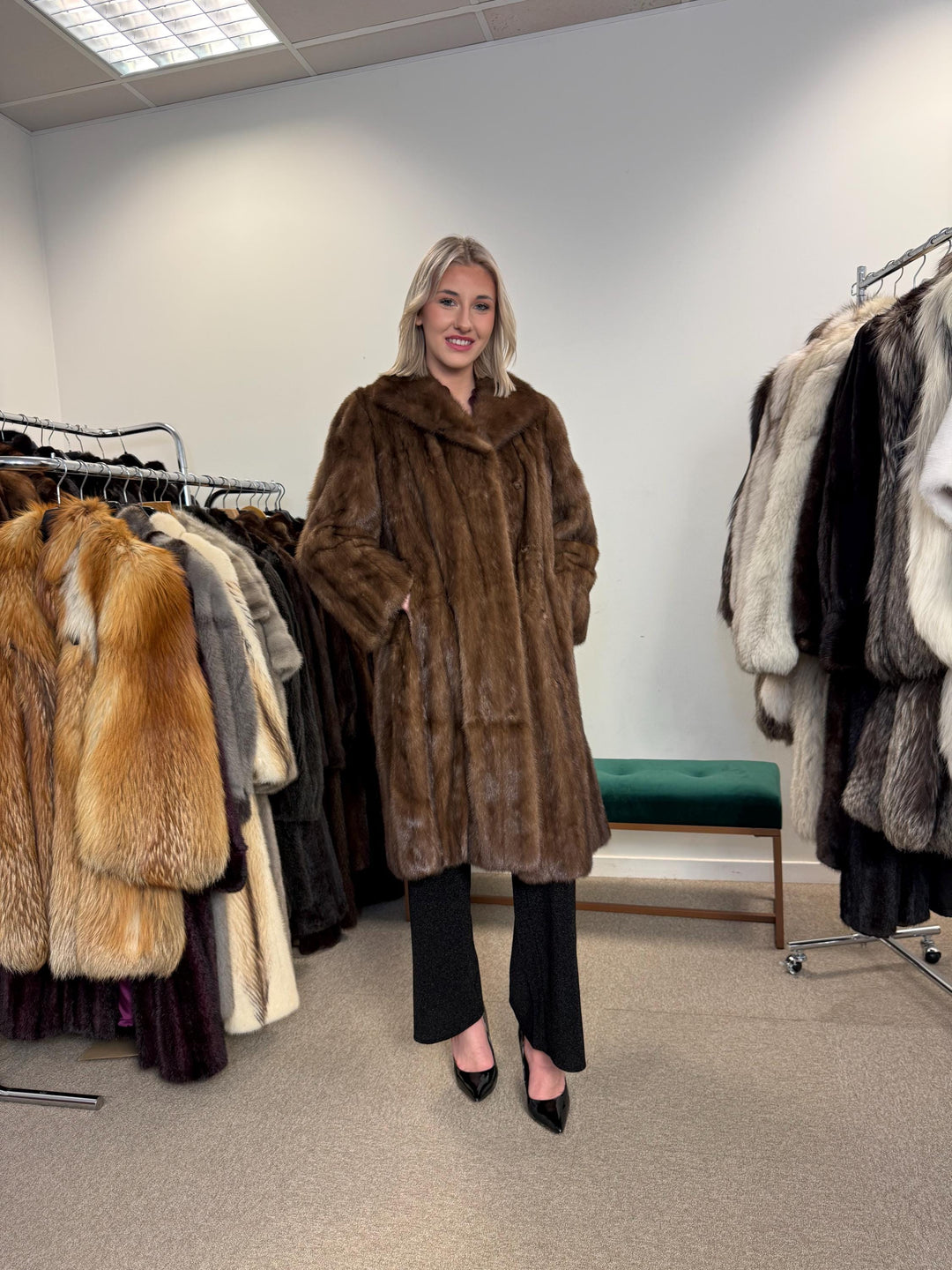 Pastel Mink Fur Coat, Medium Size, Vintage Fur Coat, Soft Mink Coat, Pastel Mink Coat, Women's Fur Coat, Mink Fur, Real Fur Coat, Long Coat