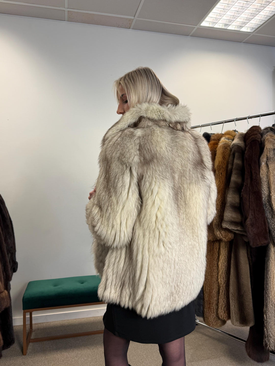 White Fox Fur Jacket, XS/S Size, Real White Fox Fur, Soft Fur Coat, Fox Fur Coat, Real Polar Fox Fur, Real Fur Coat, Cross Fox Coat, Fox Fur