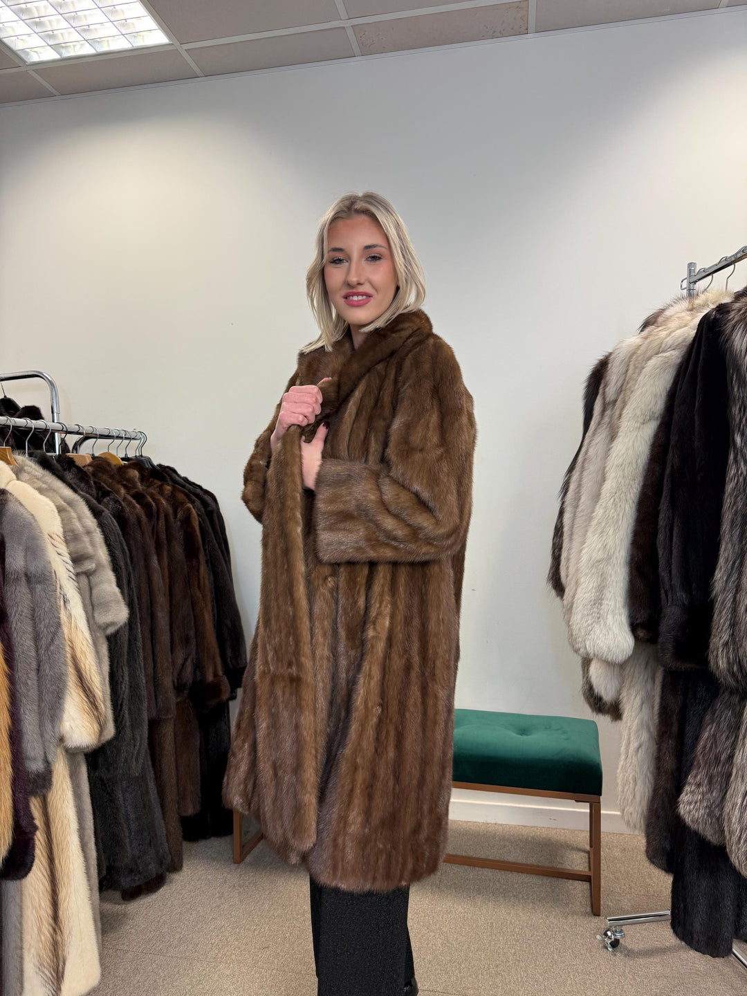 Pastel Mink Fur Coat, Medium Size, Vintage Fur Coat, Soft Mink Coat, Pastel Mink Coat, Women's Fur Coat, Mink Fur, Real Fur Coat, Long Coat