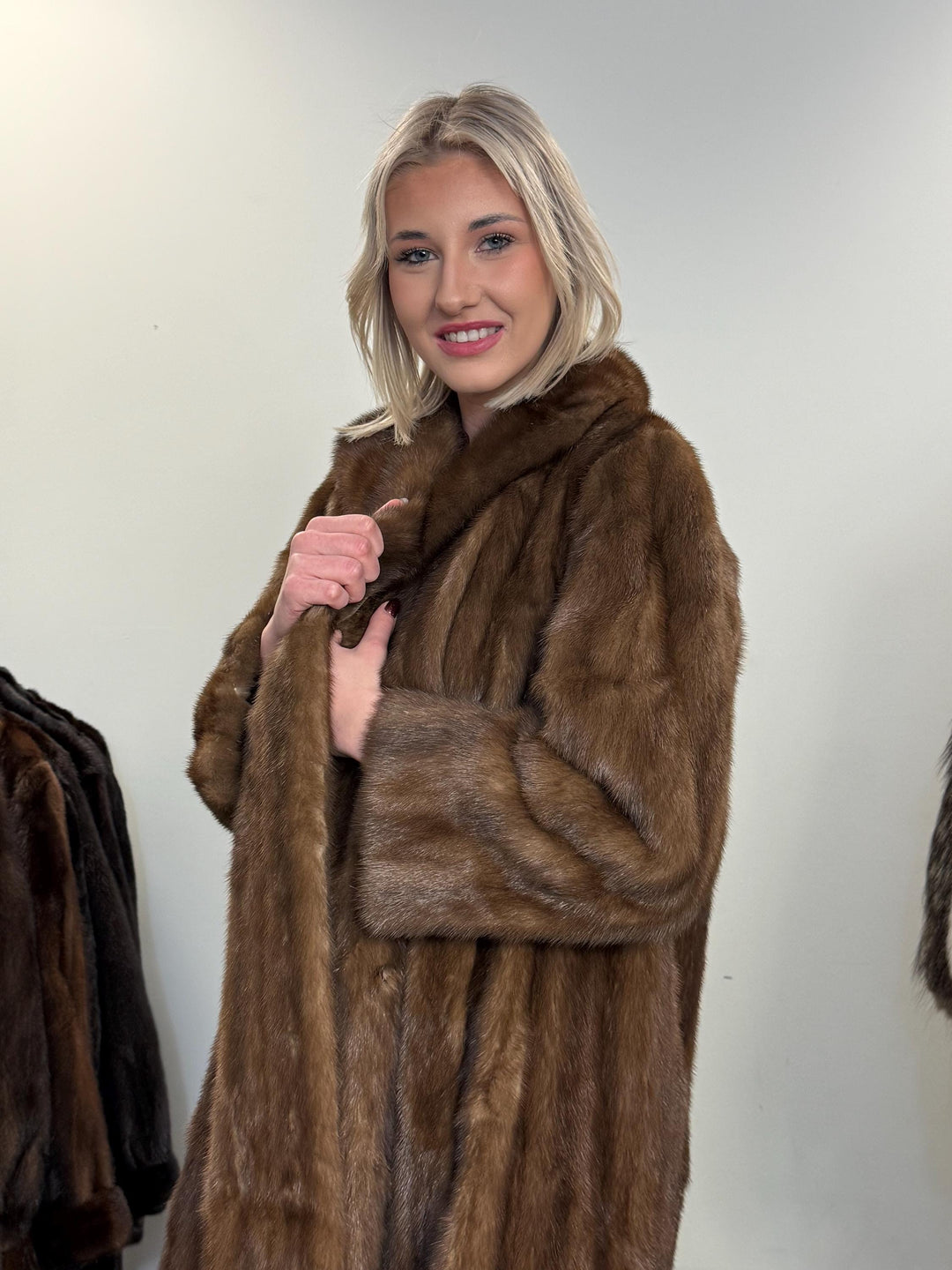 Pastel Mink Fur Coat, Medium Size, Vintage Fur Coat, Soft Mink Coat, Pastel Mink Coat, Women's Fur Coat, Mink Fur, Real Fur Coat, Long Coat