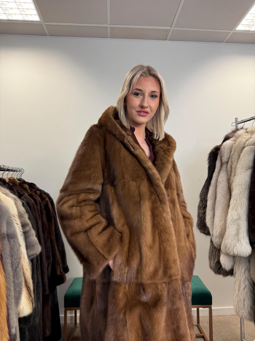 New Mink Fur Coat, XL Size, Mink Fur Coat, Real Fur Coat, Mink Coat Women, Luxury Mink Coat, Brown Mink Fur, Vintage Fur Coat, Soft Fur Coat