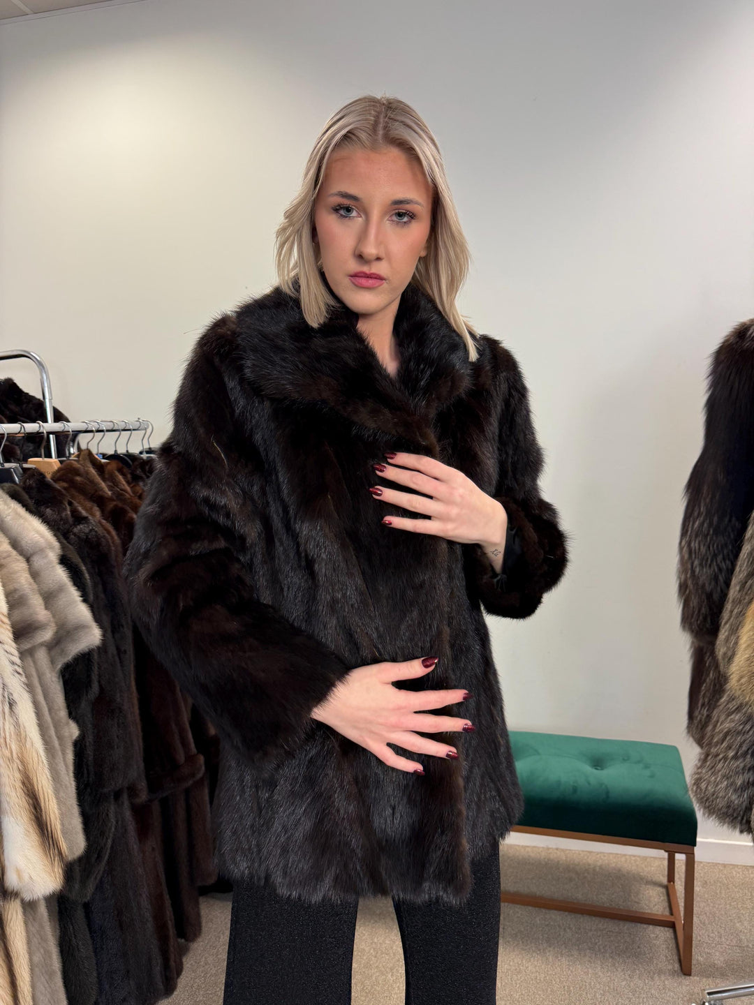 Dark Brown Mink Fur Jacket, Medium Size, Mink Coat, Real Fur Jacket, Fur Coats, Mink Fur, Brown Mink, Fur, Fur Jacket Mink, Brown Fur Coat