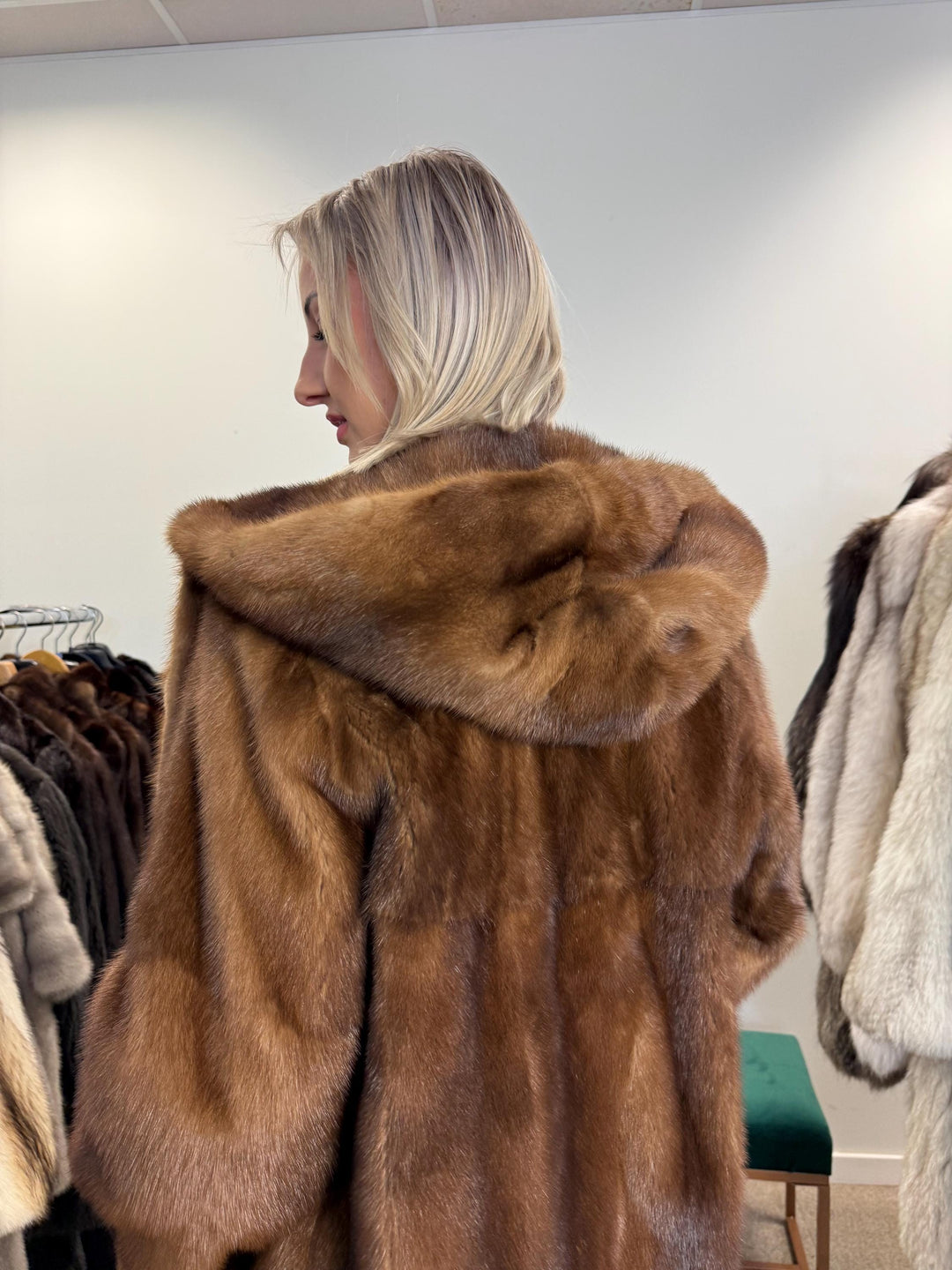 New Mink Fur Coat, XL Size, Mink Fur Coat, Real Fur Coat, Mink Coat Women, Luxury Mink Coat, Brown Mink Fur, Vintage Fur Coat, Soft Fur Coat