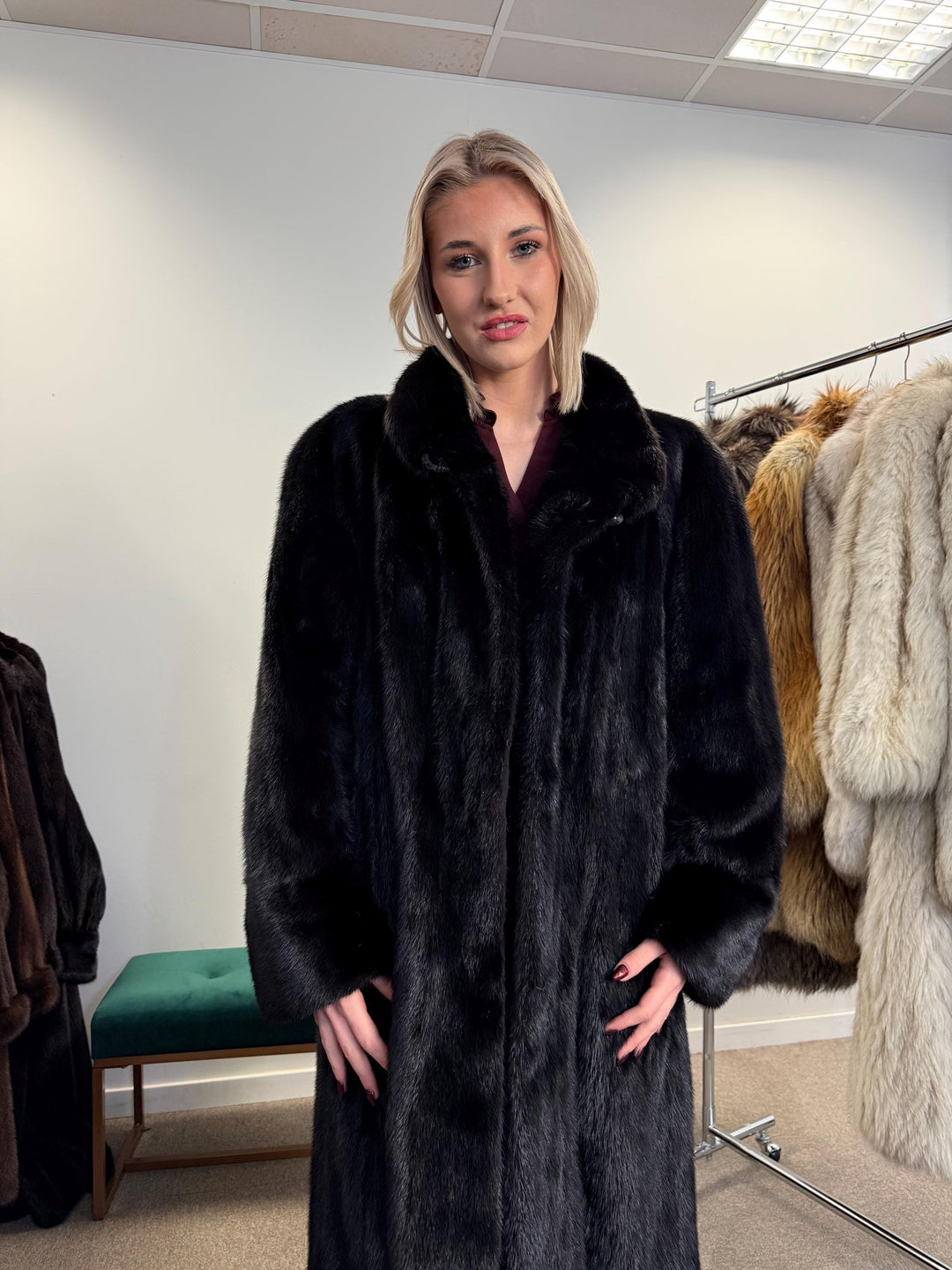 Black Mink Fur Coat, 3XL Size, Mink Fur Coat, Fur Coat, Excellent Fur Coat, Mink Coat Black, Real Fur Coat, Fur Coat Mink, Black Mink Coat