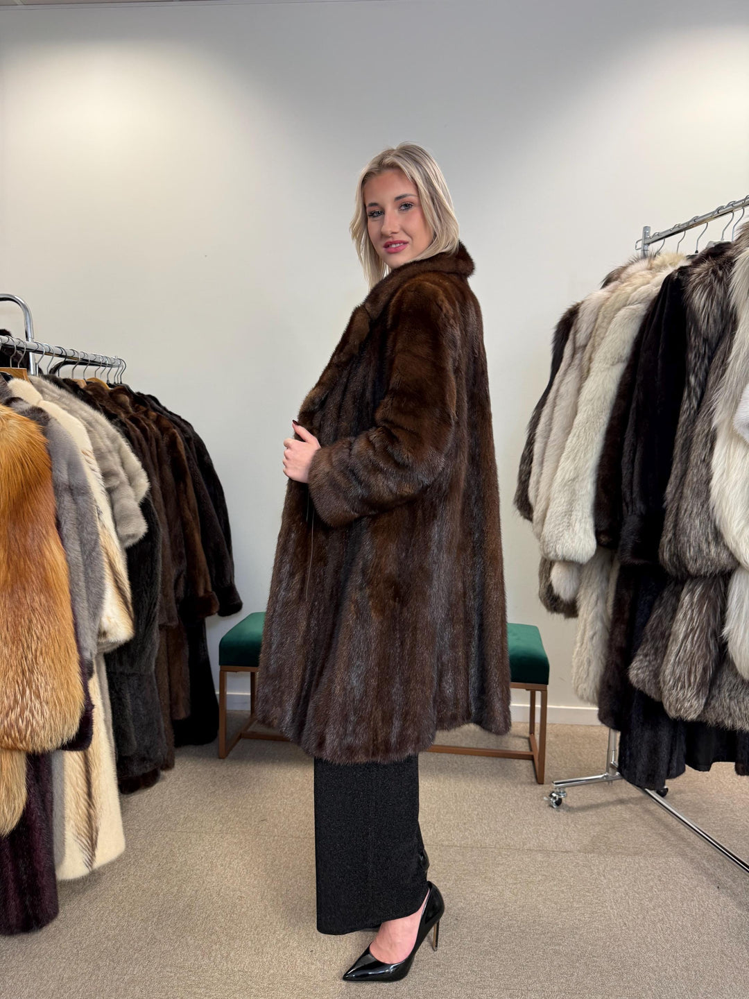 Brown Mink Coat, Large Size, Real Mink Fur Coat, Thick Brown Mink, Fur Coat, Real Fur Coat, Women's Fur Coat, Mink Fur Coat, Brown Mink Fur