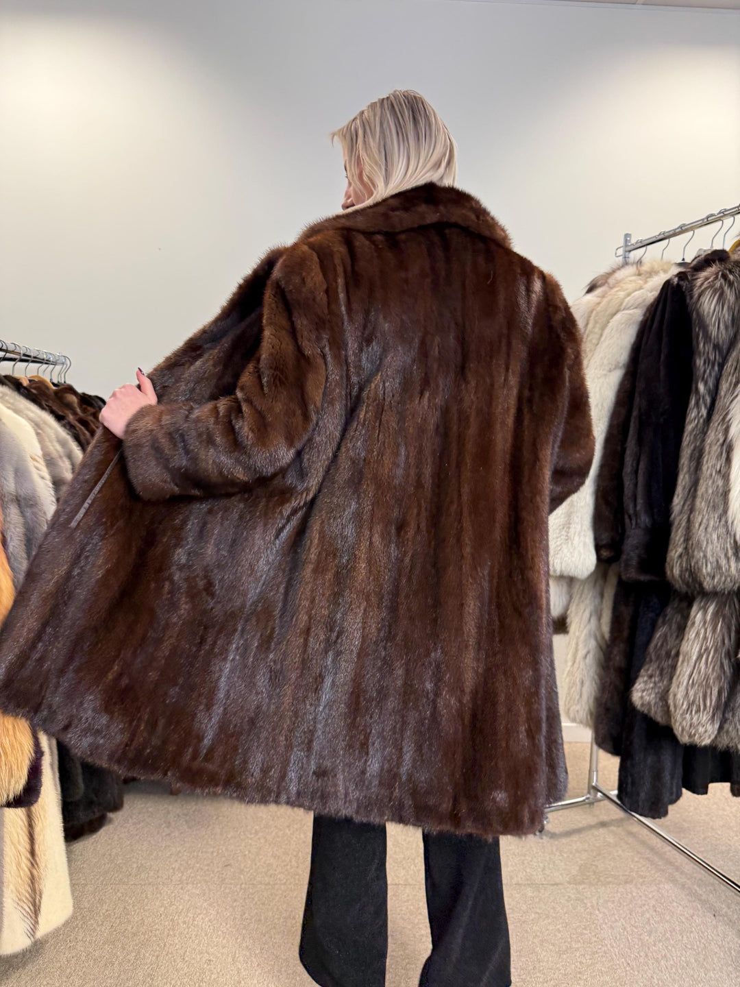 Brown Mink Coat, Large Size, Real Mink Fur Coat, Thick Brown Mink, Fur Coat, Real Fur Coat, Women's Fur Coat, Mink Fur Coat, Brown Mink Fur