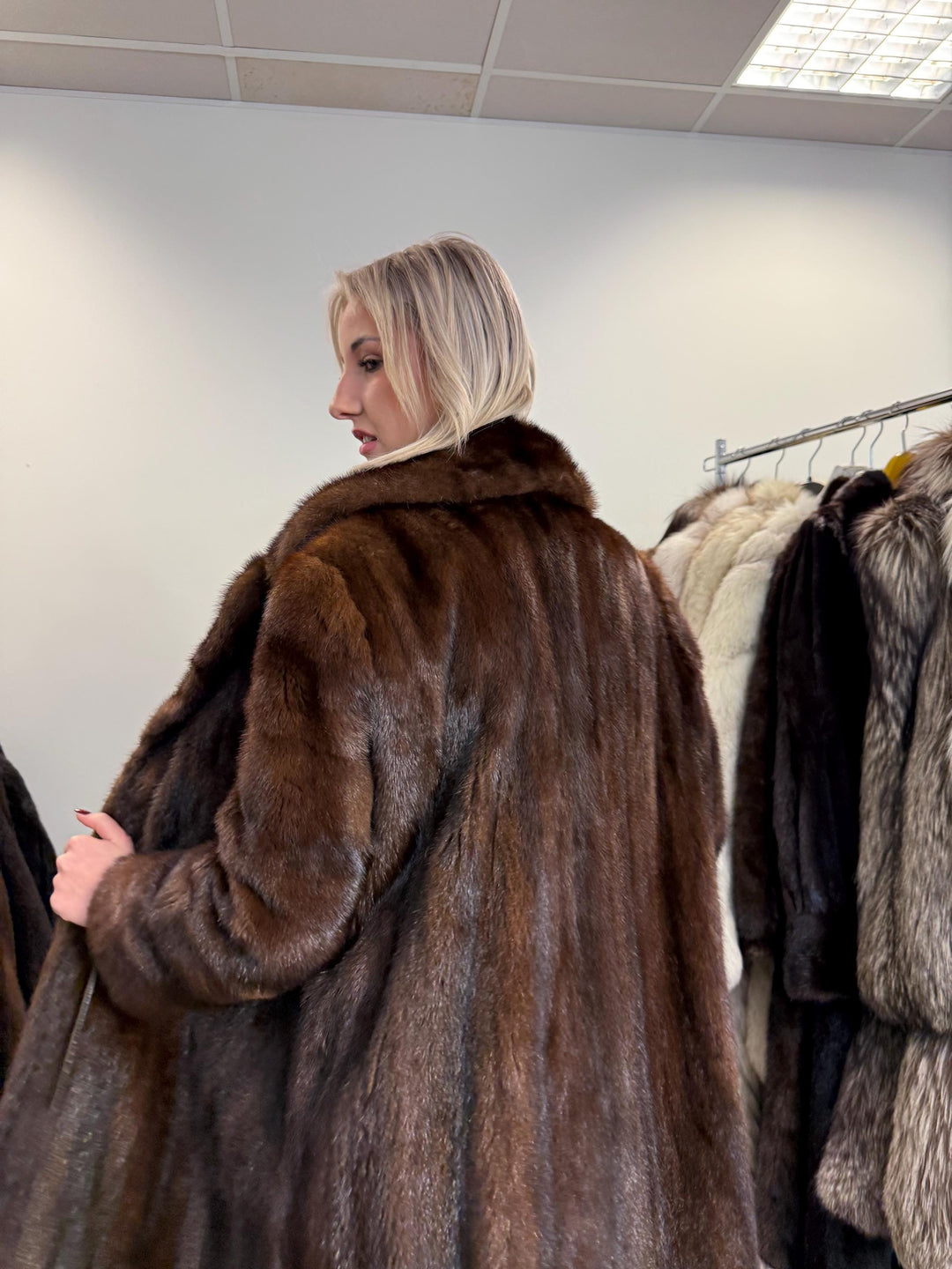 Brown Mink Coat, Large Size, Real Mink Fur Coat, Thick Brown Mink, Fur Coat, Real Fur Coat, Women's Fur Coat, Mink Fur Coat, Brown Mink Fur