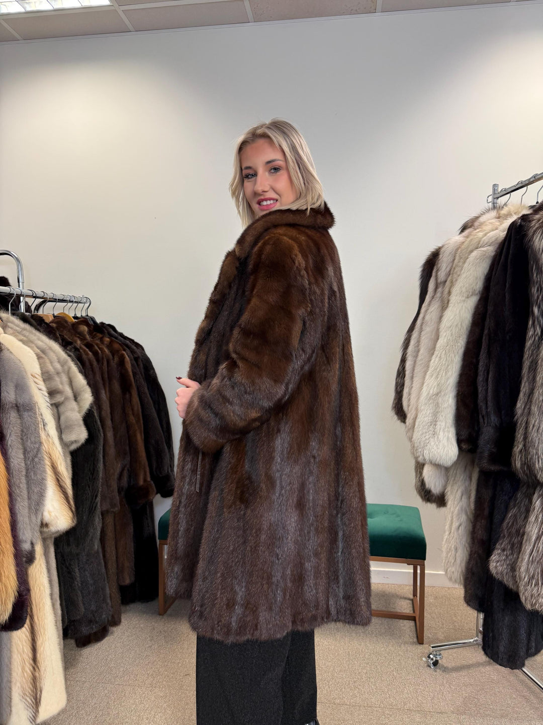 Brown Mink Coat, Large Size, Real Mink Fur Coat, Thick Brown Mink, Fur Coat, Real Fur Coat, Women's Fur Coat, Mink Fur Coat, Brown Mink Fur
