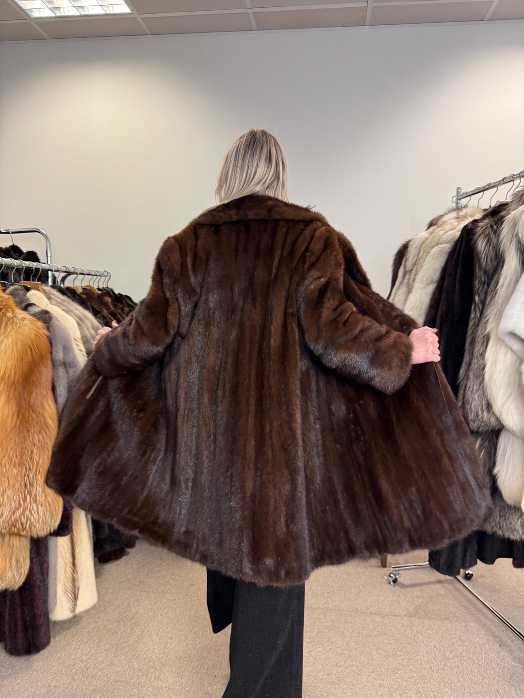 Brown Mink Coat, Large Size, Real Mink Fur Coat, Thick Brown Mink, Fur Coat, Real Fur Coat, Women's Fur Coat, Mink Fur Coat, Brown Mink Fur