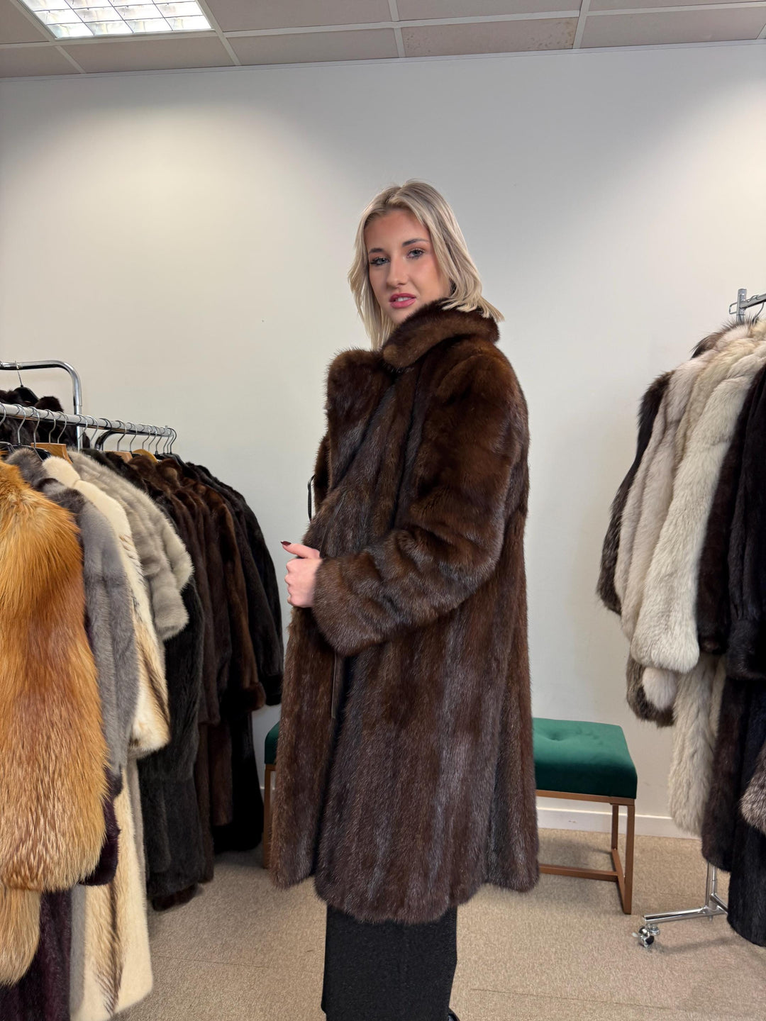Brown Mink Coat, Large Size, Real Mink Fur Coat, Thick Brown Mink, Fur Coat, Real Fur Coat, Women's Fur Coat, Mink Fur Coat, Brown Mink Fur