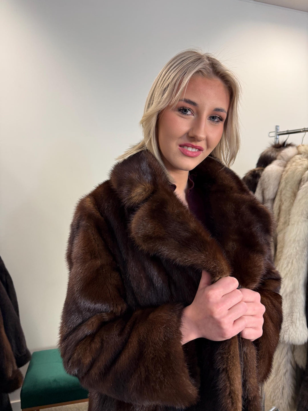 Brown Mink Coat, Large Size, Real Mink Fur Coat, Thick Brown Mink, Fur Coat, Real Fur Coat, Women's Fur Coat, Mink Fur Coat, Brown Mink Fur