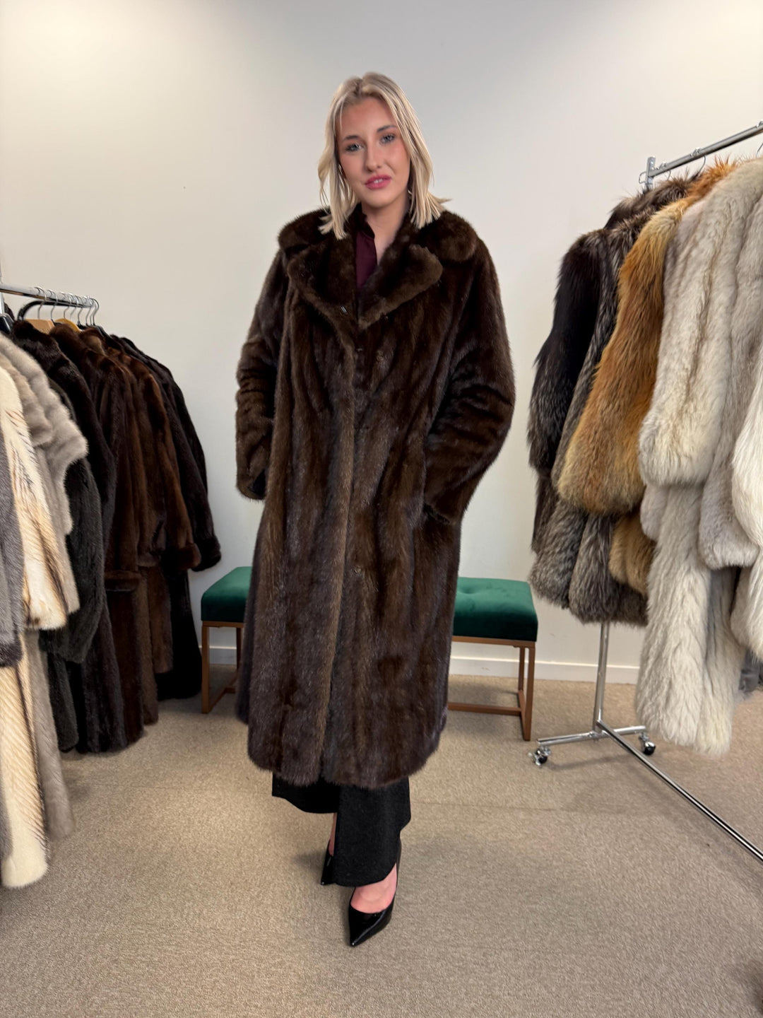 Brown Mink Coat, Large Size, Women's Fur Coat, Mink Fur Coat, Brown Mink Fur, Real Mink Fur Coat, Thick Brown Mink, Fur Coat, Real Fur Coat