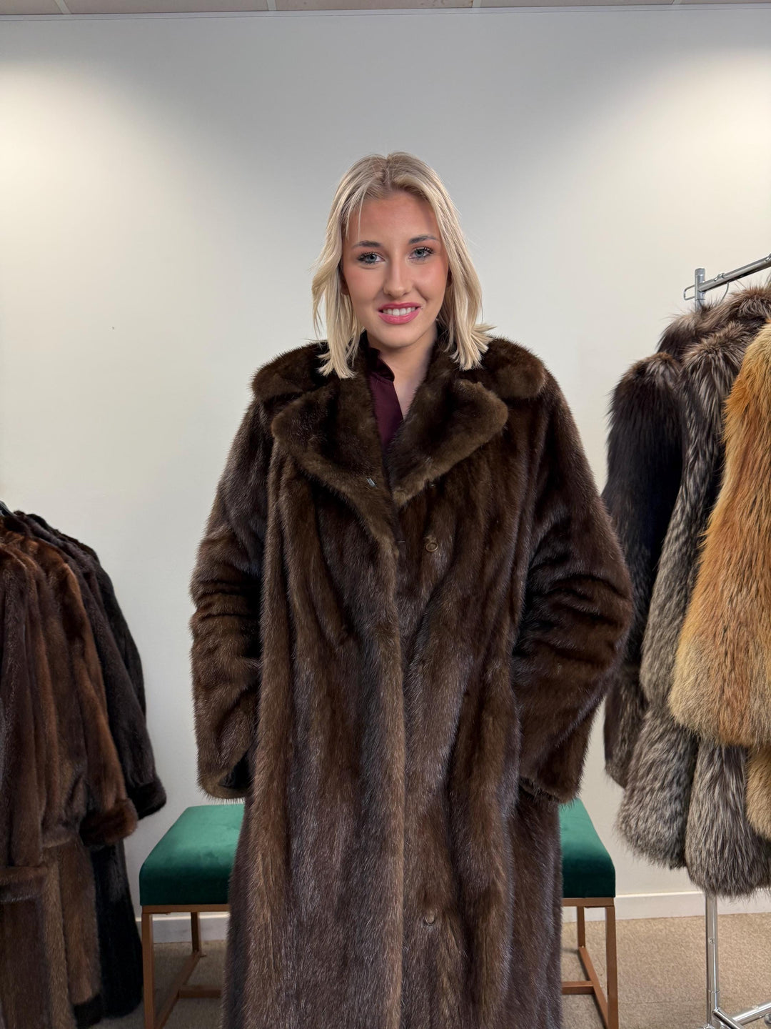 Brown Mink Coat, Large Size, Women's Fur Coat, Mink Fur Coat, Brown Mink Fur, Real Mink Fur Coat, Thick Brown Mink, Fur Coat, Real Fur Coat
