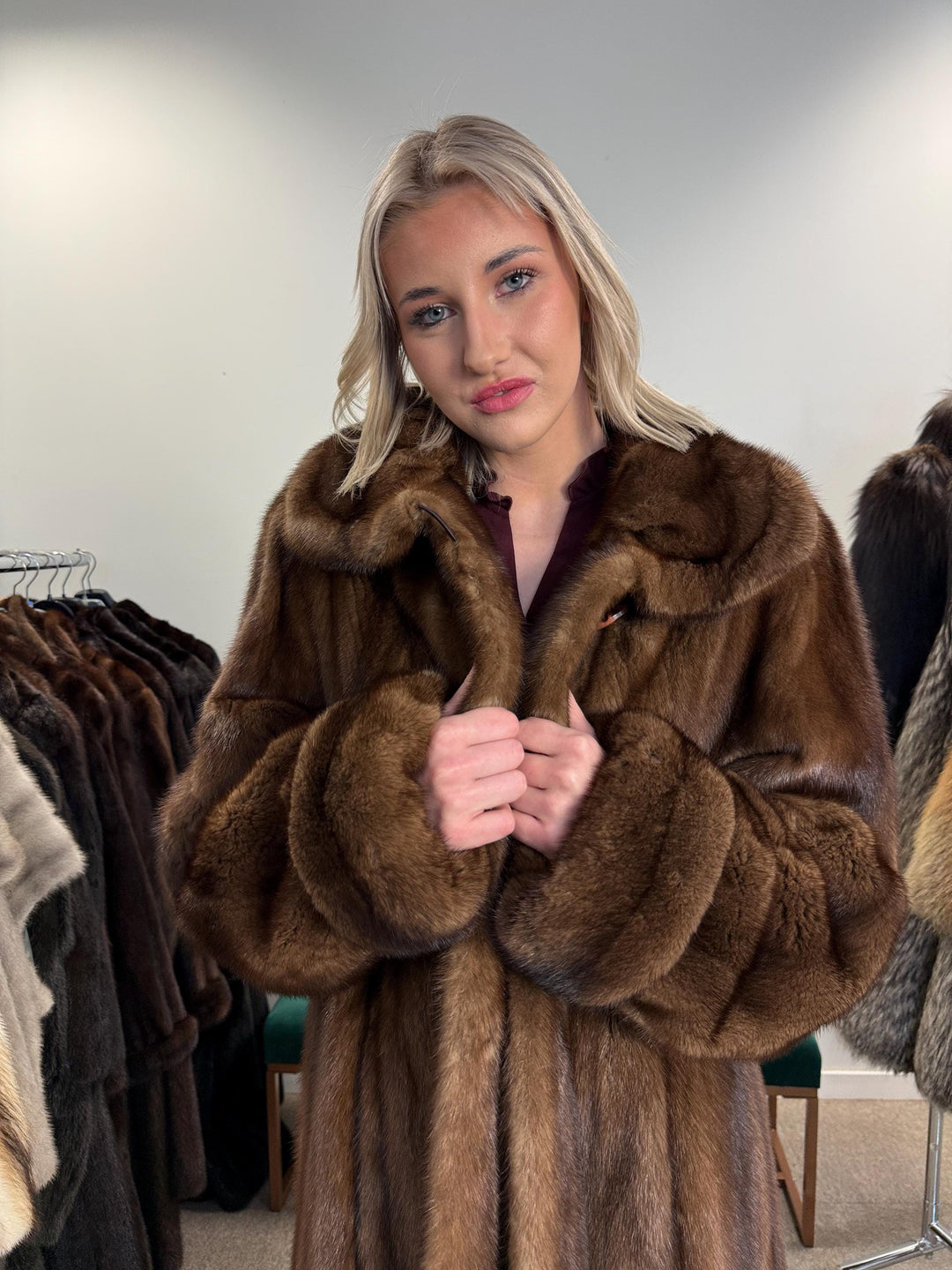 Soft Brown Mink Fur Coat, 3XL Size, Demi-Buff Fur Coat, Women's Fur Coat, Vintage Fur Coat, Real Fur Coat, Real Mink Coat, Mink Coat Brown