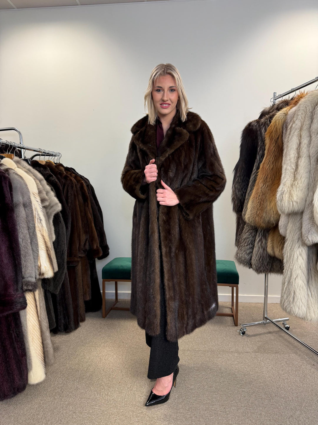 Brown Mink Coat, Large Size, Women's Fur Coat, Mink Fur Coat, Brown Mink Fur, Real Mink Fur Coat, Thick Brown Mink, Fur Coat, Real Fur Coat