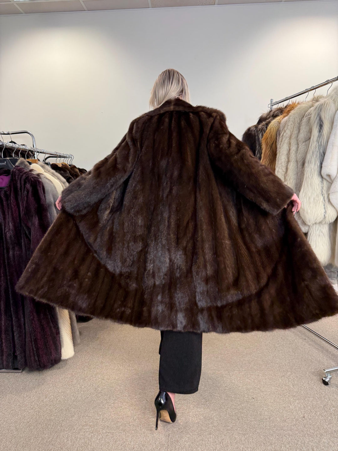 Brown Mink Coat, Large Size, Women's Fur Coat, Mink Fur Coat, Brown Mink Fur, Real Mink Fur Coat, Thick Brown Mink, Fur Coat, Real Fur Coat