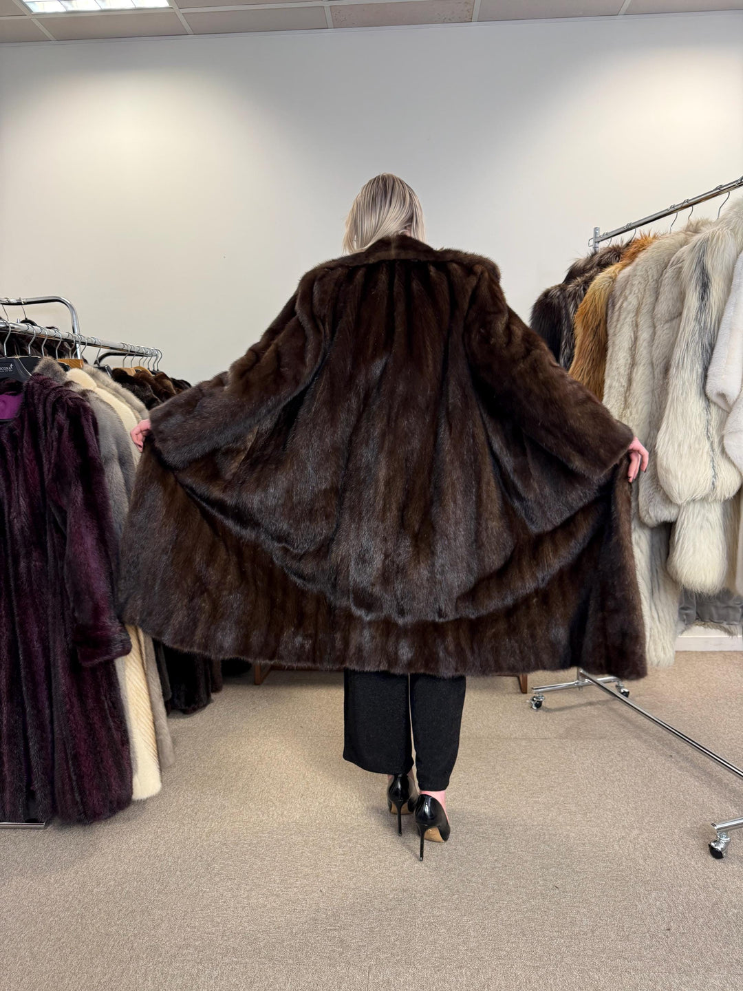 Brown Mink Coat, Large Size, Women's Fur Coat, Mink Fur Coat, Brown Mink Fur, Real Mink Fur Coat, Thick Brown Mink, Fur Coat, Real Fur Coat