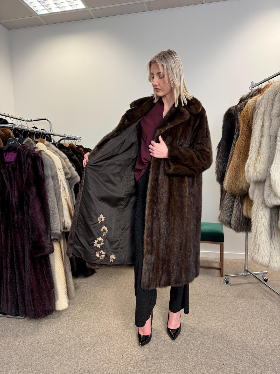 Brown Mink Coat, Large Size, Women's Fur Coat, Mink Fur Coat, Brown Mink Fur, Real Mink Fur Coat, Thick Brown Mink, Fur Coat, Real Fur Coat