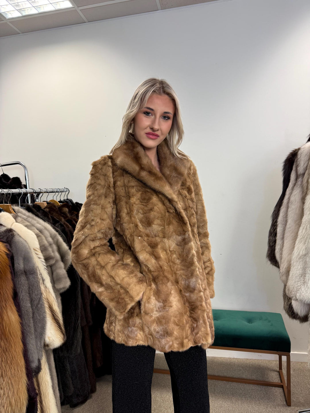 Pastel Mink Fur Jacket, Medium Size, Mink Coat, Real Fur Coat, Fur Coats, Mink Fur, Pastel Mink, Fur, Fur Jacket Mink, Light Brown Fur Coat