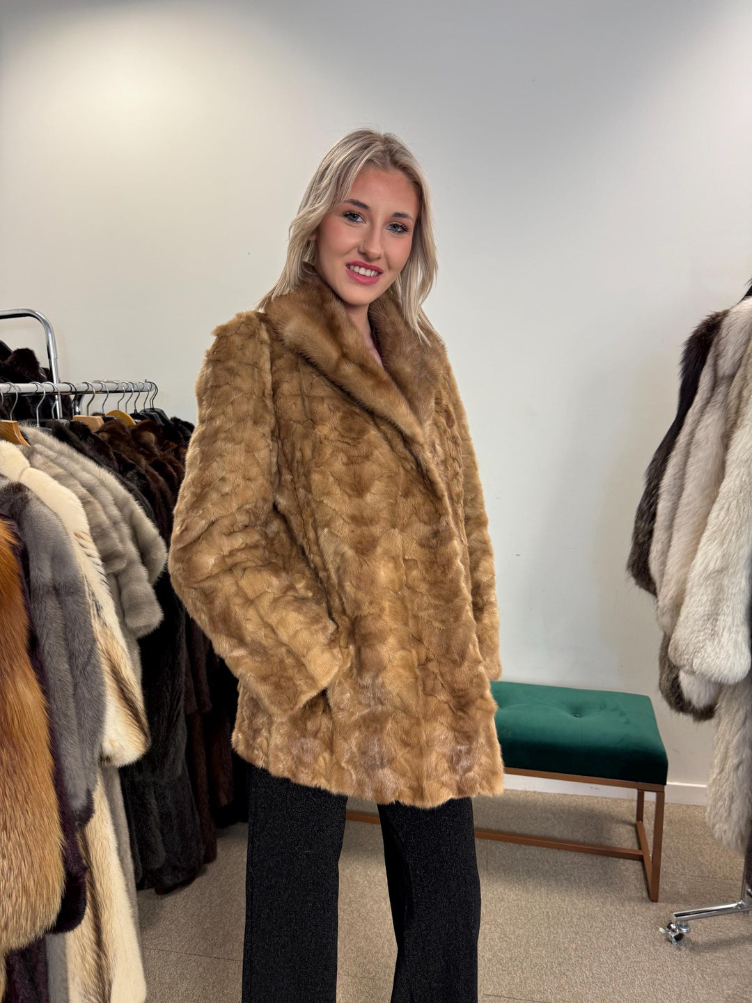 Pastel Mink Fur Jacket, Medium Size, Mink Coat, Real Fur Coat, Fur Coats, Mink Fur, Pastel Mink, Fur, Fur Jacket Mink, Light Brown Fur Coat