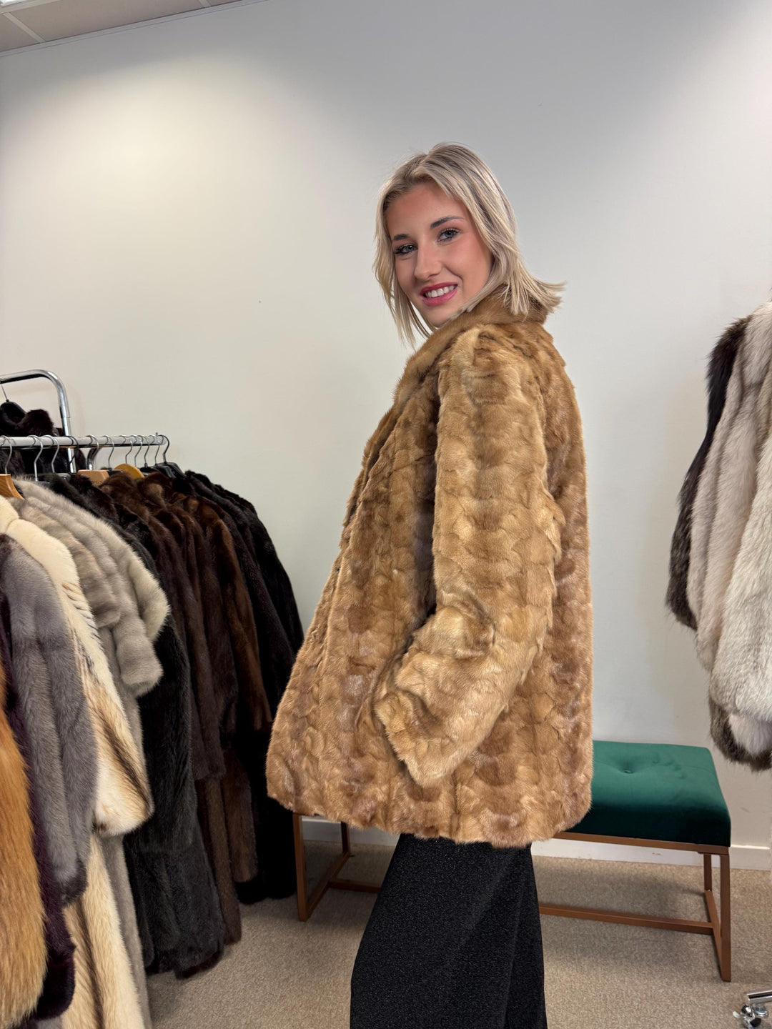 Pastel Mink Fur Jacket, Medium Size, Mink Coat, Real Fur Coat, Fur Coats, Mink Fur, Pastel Mink, Fur, Fur Jacket Mink, Light Brown Fur Coat