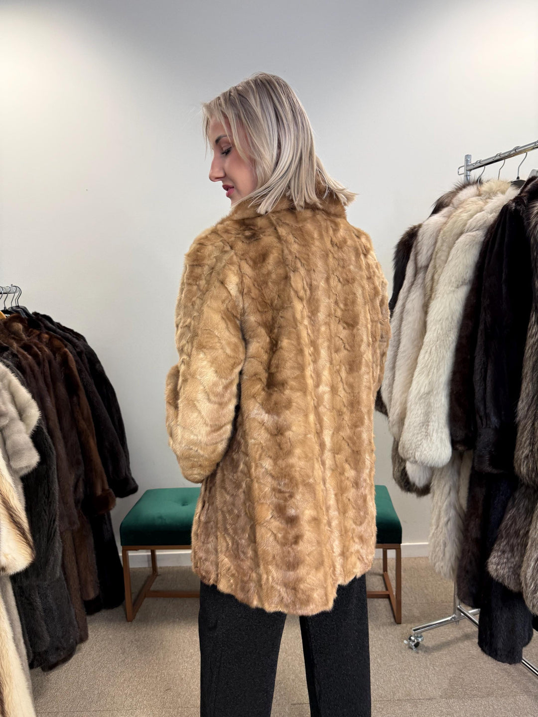 Pastel Mink Fur Jacket, Medium Size, Mink Coat, Real Fur Coat, Fur Coats, Mink Fur, Pastel Mink, Fur, Fur Jacket Mink, Light Brown Fur Coat