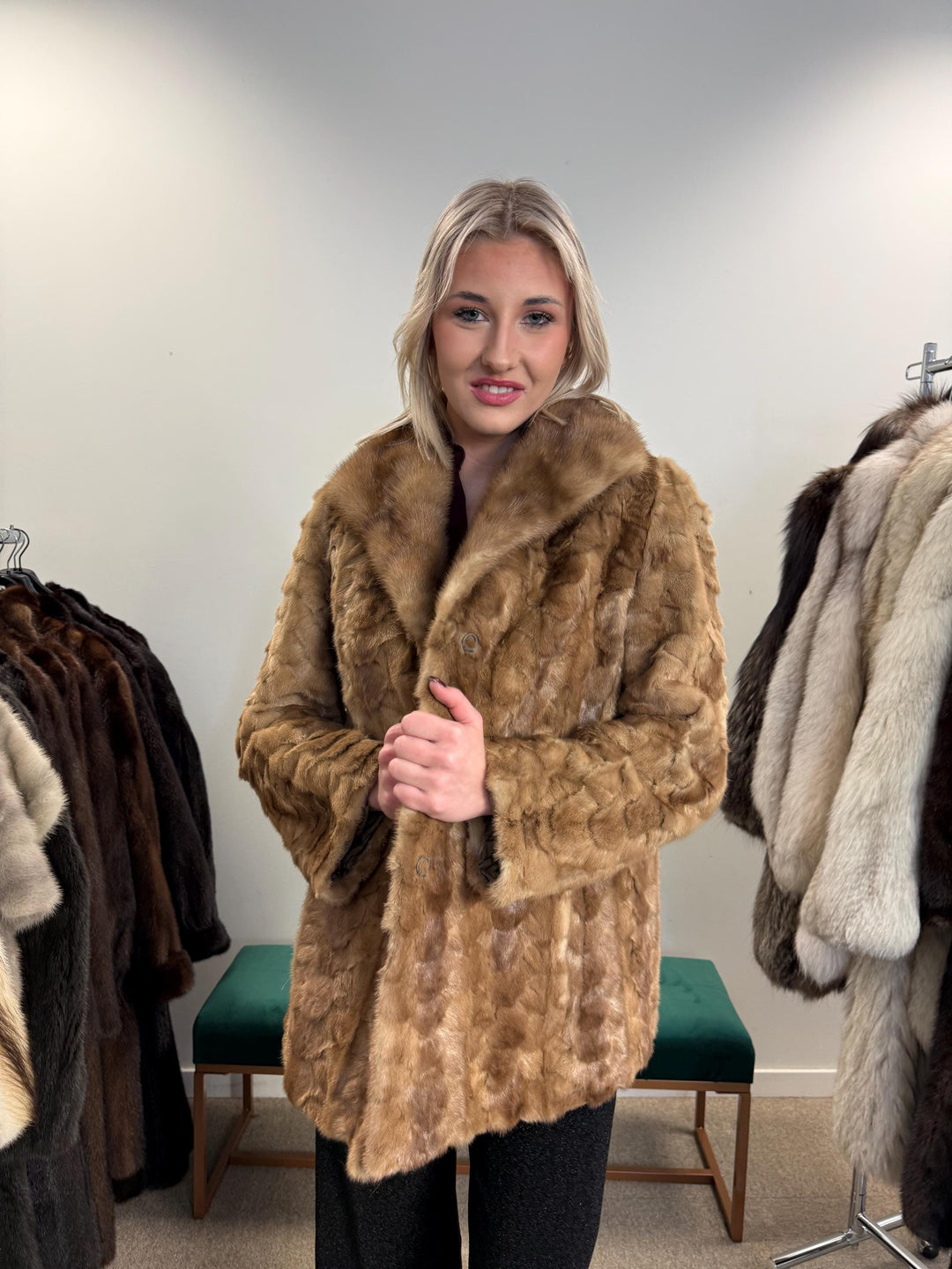 Pastel Mink Fur Jacket, Medium Size, Mink Coat, Real Fur Coat, Fur Coats, Mink Fur, Pastel Mink, Fur, Fur Jacket Mink, Light Brown Fur Coat