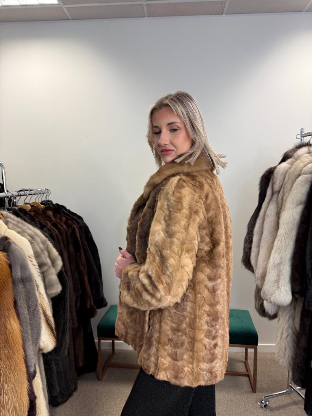 Pastel Mink Fur Jacket, Medium Size, Mink Coat, Real Fur Coat, Fur Coats, Mink Fur, Pastel Mink, Fur, Fur Jacket Mink, Light Brown Fur Coat