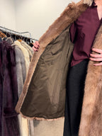 Light Brown Beaver Fur Coat, Size M/L