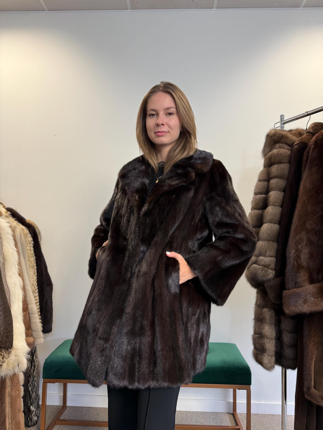 Dark Brown Mink Jacket, real fur, Fur Coat Large Size, Mink jacket, Real Fur Coat, Women's Fur Coat, Real Mink Fur Coat, Thick Brown Mink