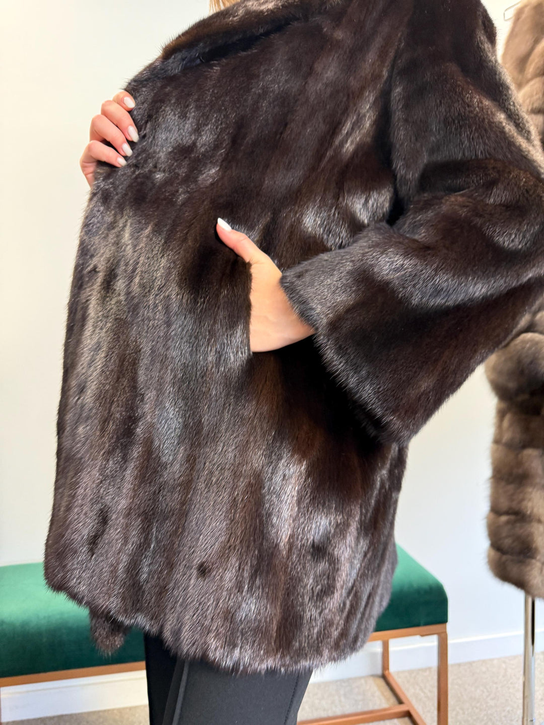 Dark Brown Mink Jacket, real fur, Fur Coat Large Size, Mink jacket, Real Fur Coat, Women's Fur Coat, Real Mink Fur Coat, Thick Brown Mink
