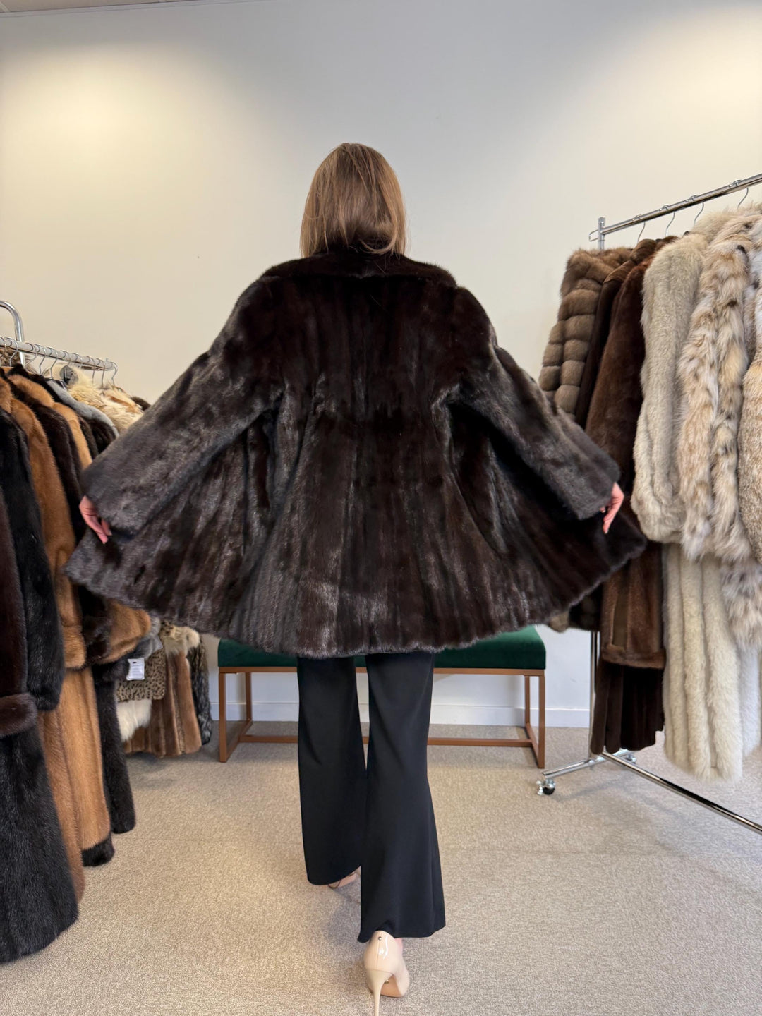 Dark Brown Mink Jacket, real fur, Fur Coat Large Size, Mink jacket, Real Fur Coat, Women's Fur Coat, Real Mink Fur Coat, Thick Brown Mink