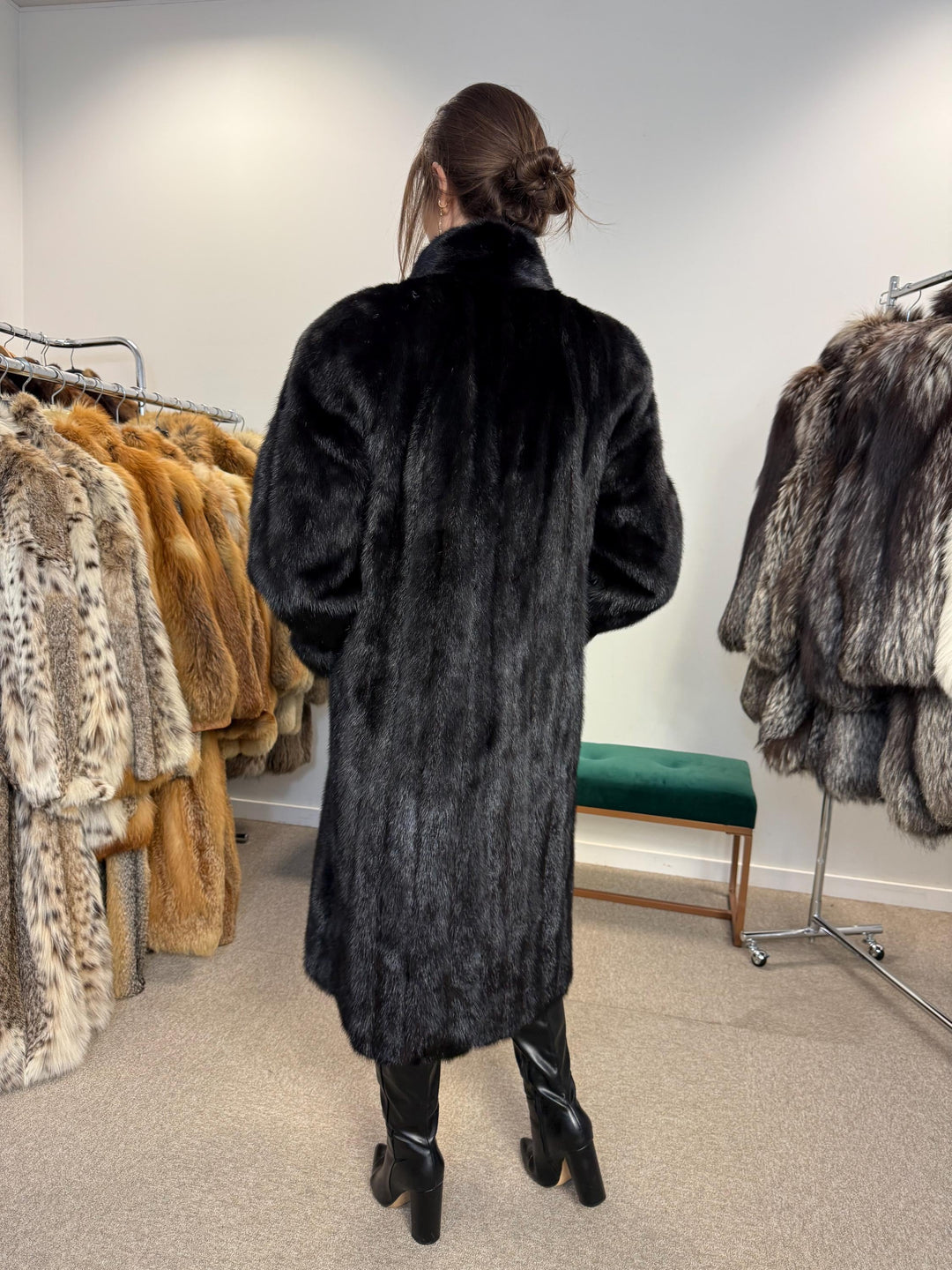 Black Mink Fur Coat