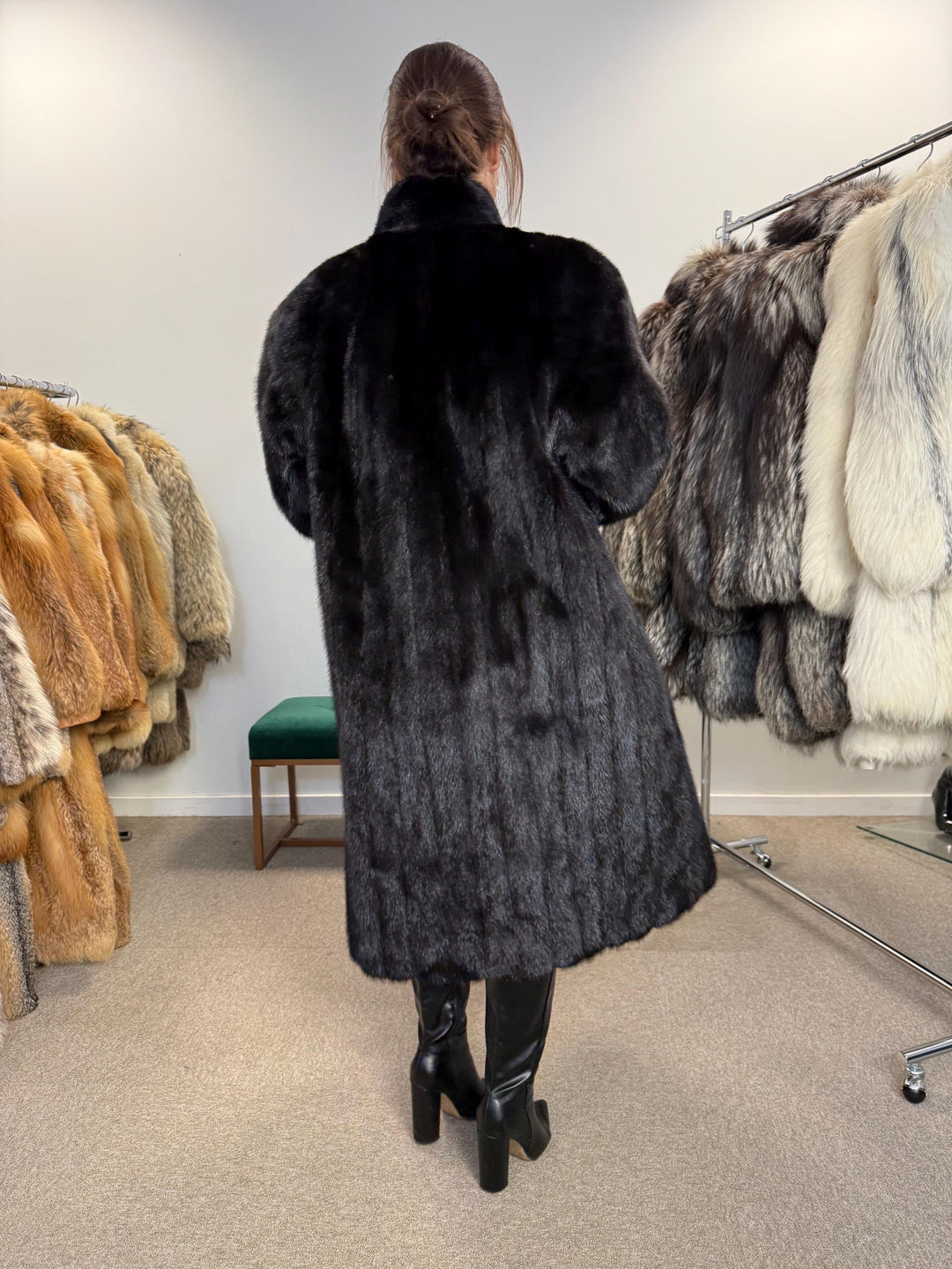 Black Mink Fur Coat