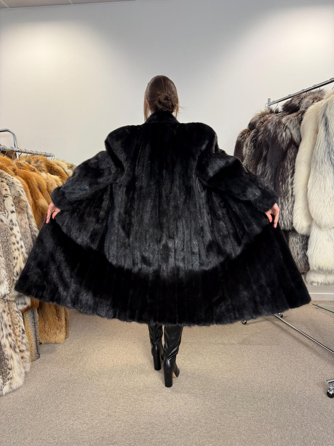 Black Mink Fur Coat