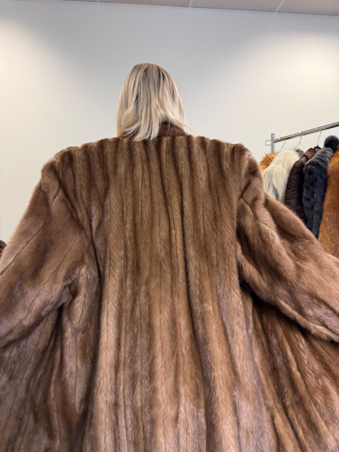 Long Pastel Mink Coat, Large Size, Vintage Fur Coat, Long Mink Coat, Thick Pastel Mink Coat, Women's Fur Coat, Mink Fur, Real Fur Coat, Long