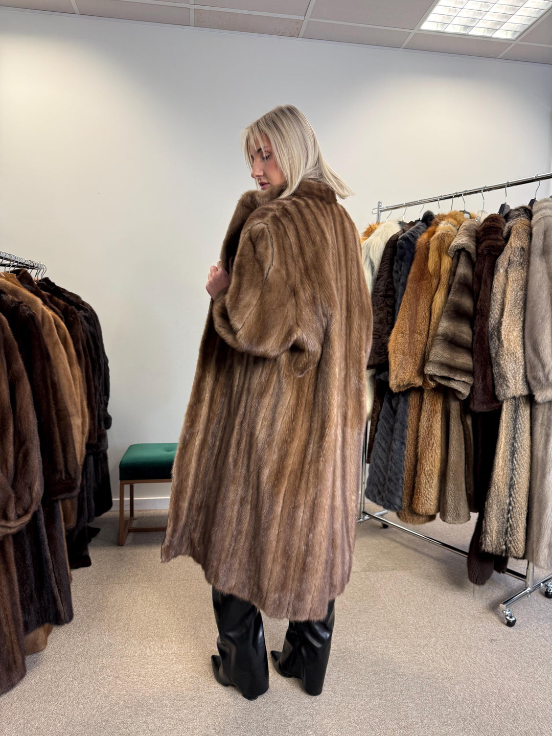 Long Pastel Mink Coat, Large Size, Vintage Fur Coat, Long Mink Coat, Thick Pastel Mink Coat, Women's Fur Coat, Mink Fur, Real Fur Coat, Long