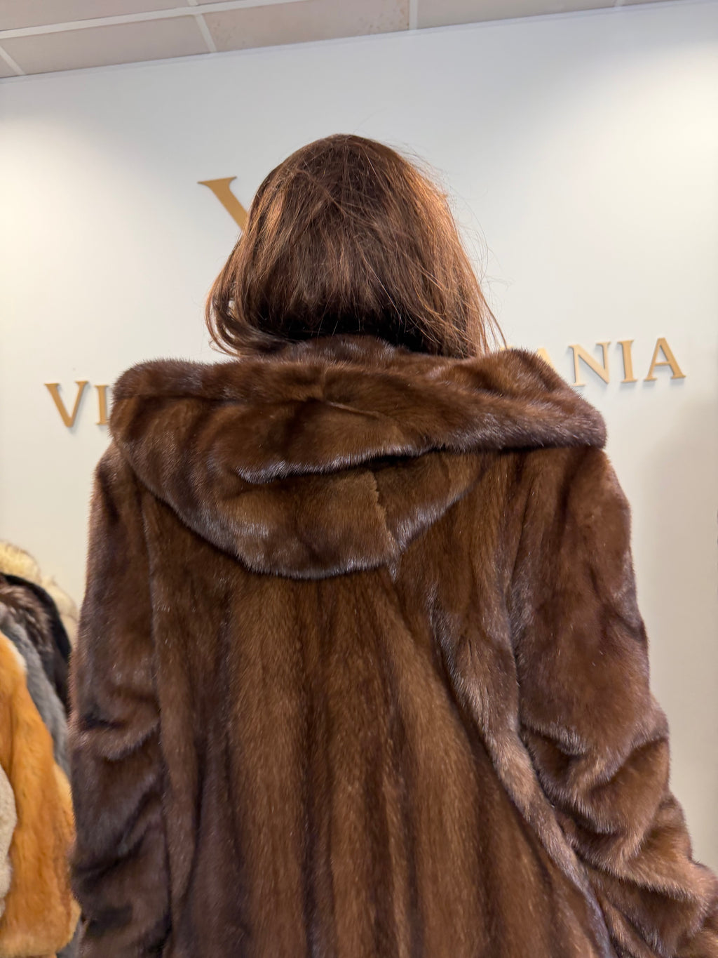 Pierre Balmain Mink Fur Coat, Brown, Medium, French Luxury