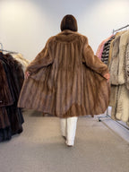 Mink Fur Coat, Pastel Swinger, Large