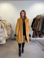 Golden Beaver Fur Coat, Small
