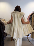 White Mink Fur Vest, Size M