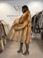 Red Fox Fur Coat, Large, Fluffy