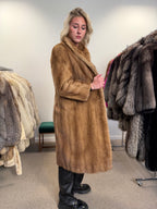 Mink Fur Coat, Pastel, Size S