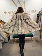 White Fox Fur Jacket, Short, Small